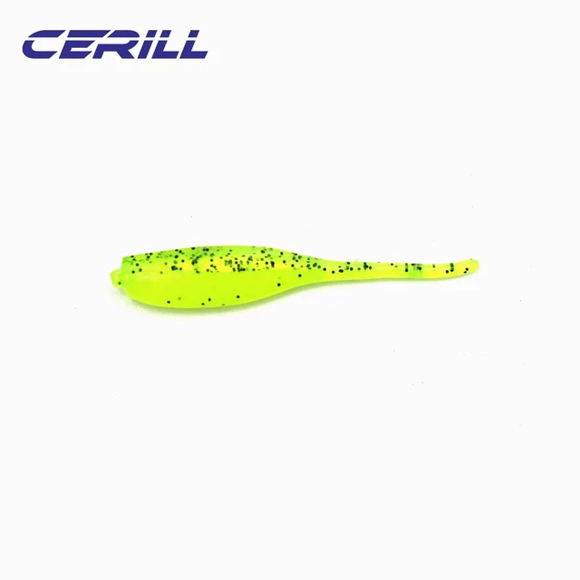 Lot 10-20 Shiner Soft Fishing Lure Mini Double Color Single Needle Tail Silicone Artificial Worm Bait Wobblers Swimbait Tackle Color 9