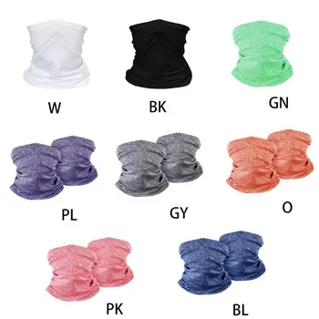 

2 Pack Unisex Multi-Purpose Bandana Neck Gaiter with 15Pcs PM2.5 Melt-Blown Filters Bright Color Workout Sports Magic Face Cover