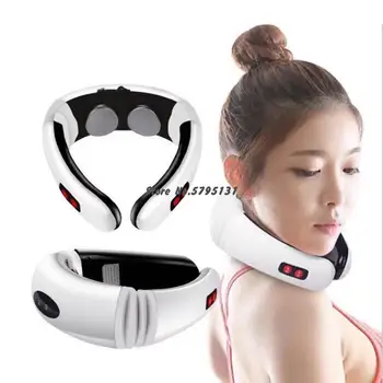 

New Ems Electric Pulse Neck Treatment Cervical Spine Shoulder Pain Relief Massage Relaxing Health Care