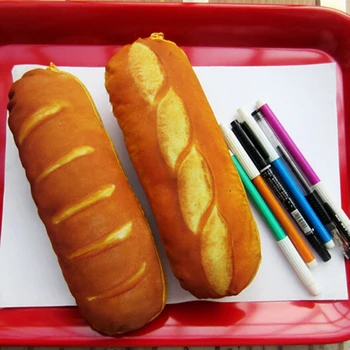 

Creative Pencil Cases Fashion 3d Bread Estuches Lapices Storage Estuches School Girl Pencilcase Pen Bag Box Tools Organiser
