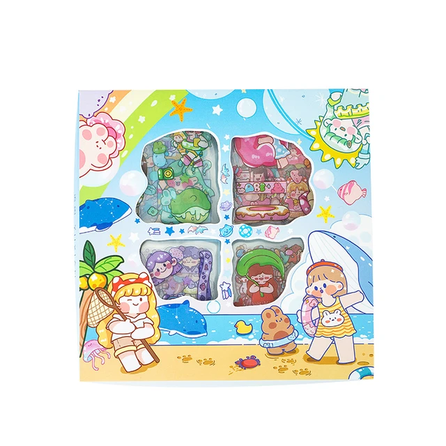 100 pcs/pack Mini Transparent 3D PVC Crystal Candy Stickers Creative Animal  Unicorn Fruit Cat Decorative Sticker for Diary Album - AliExpress