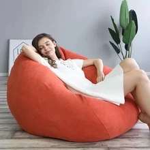 

Washable Linen Bean Bag Chair with Filling Big Size Stuffed Pouf Ottoman Beanbag Sofa Bed Puff Relax Lounge Furniture