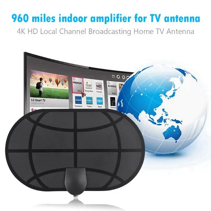 960 Miles ТВ антенна 1080p 4K HD HDTV антенна Приемник сигнала усилитель сигнала для помещений