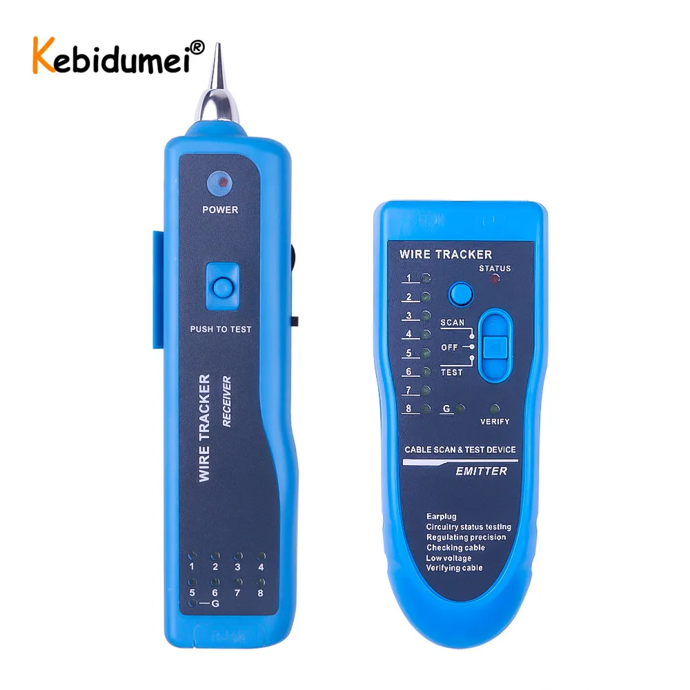 

Network Cable Finder RJ45 Cat5e Cat6 Lan Cable Tester RJ11 Telephone Wire Tracker Toner Ethernet LAN Detector Line Analyzer