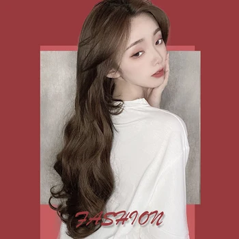 

XIYUE High Temperature Resistant Fiber Synthetic Big Wave Long Wig Hair Extension Without Trace Fluffy Multicolor Optional New