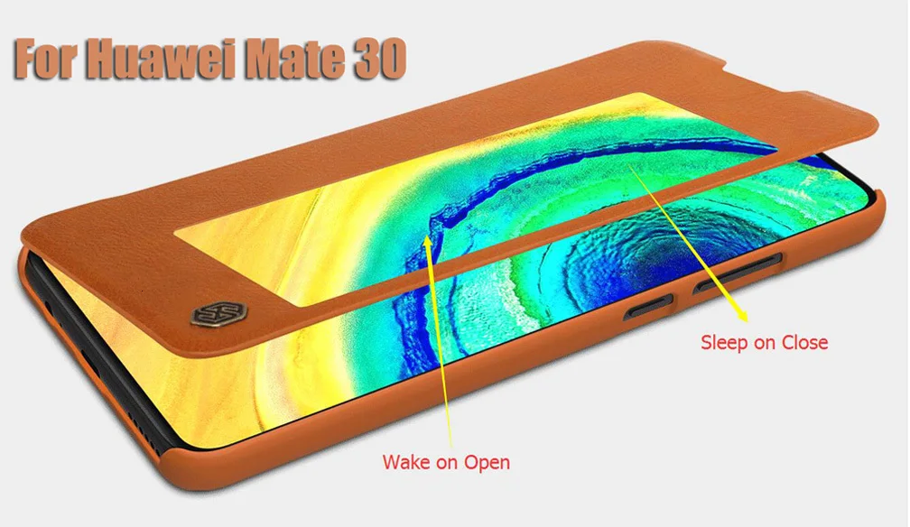 Для Huawei Mate 30 чехол NILLKIN Винтаж Qin смарт функция пробуждения и сна для Huawei Mate 30 Pro 5G чехол Флип кожаный чехол