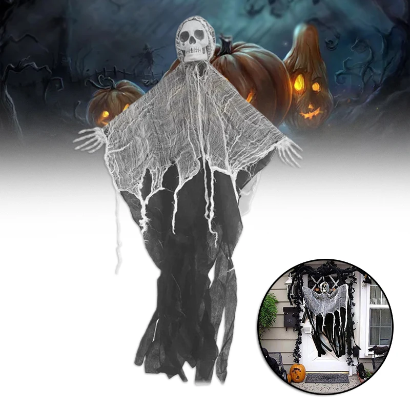 Skeleton Reaper With Bendable Arms Halloween Horror Hanging Decoration P8491 