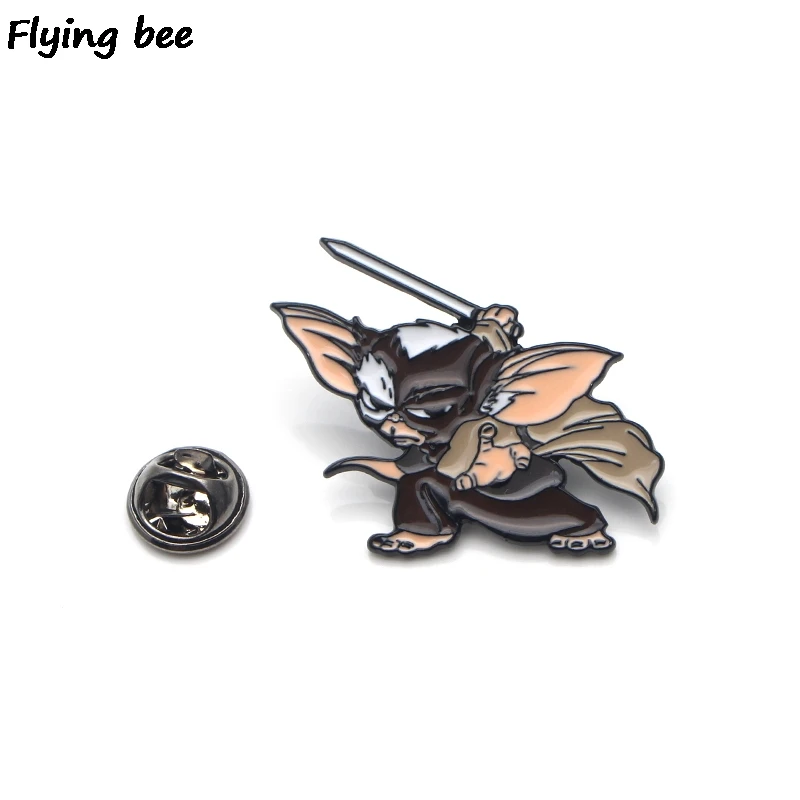 20 шт./лот Flyingbee Gremlins Косплей Эмаль Булавка для одежды сумки значок для рюкзака Брошь Личность рубашка нагрудные булавки X0189