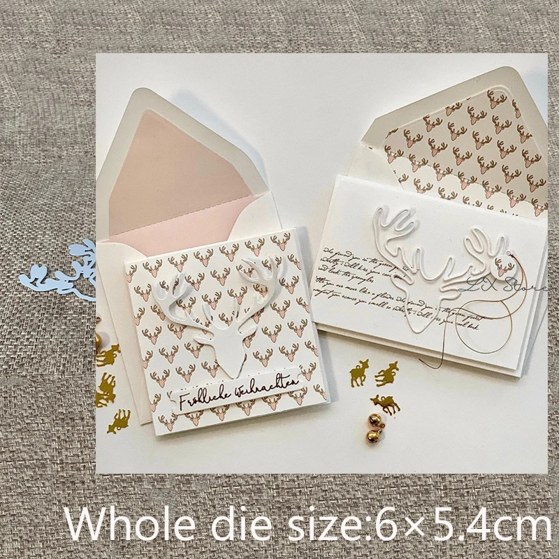 

New Design Craft Metal Cutting Die die cuts Christmas deer head decoration scrapbook Album Paper Card Craft Embossing die cuts