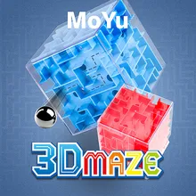 MoYu, для взрослых, декомпрессия, 3D мини-лабиринт, волшебный куб, 3D лабиринт, кубик, игрушка, игра для детей, 3D лабиринт, катящийся мяч, развивающие игрушки