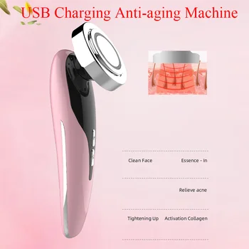 

Practical Anti Wrinkle Ionic Face Cleaner Portable Anti-aging Machine Skin Lifting Effective Ultrasonic Facial Care USB Charging