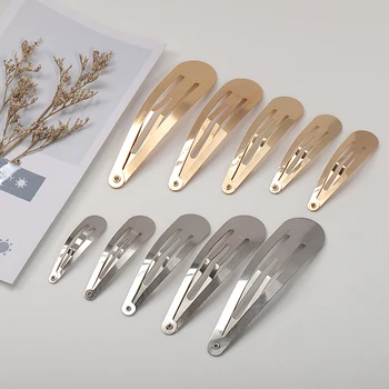 금속 헤어 클립 스냅 악어 머리핀 베이스, DIY 쥬얼리 제작용, 한국산 진주 활 헤어그립 세팅 헤어 액세서리, 20 개