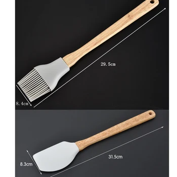

6Pcs/set Silicone Cream Scrapers Heat-resistant Non-stick Brush Stir Batter Cake Blender Cooking Tools