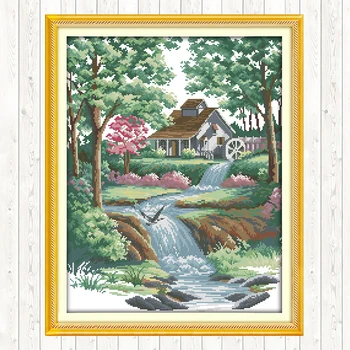

Good Environment Patterns Cross Stitch Kits 11CT Printed Fabric 14CT Counted Canvas Chinese Cross-stitch Embroidery Thread Sets