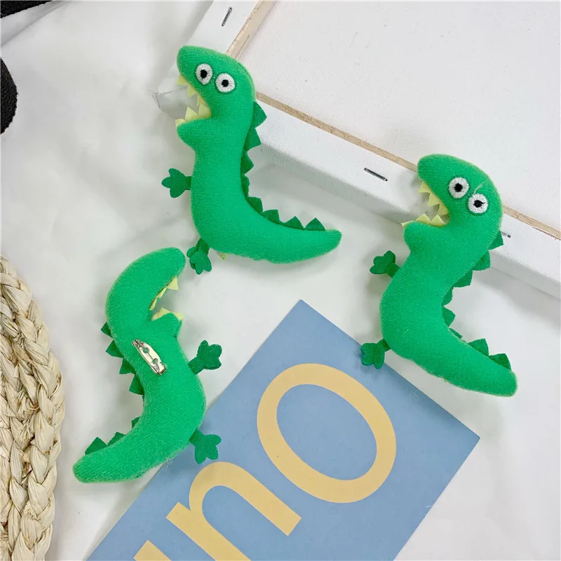 

cute cartoon dinosaur broches for women men green stereo doll funny brooch clothes bag accessories pin brooch Decor Accessory
