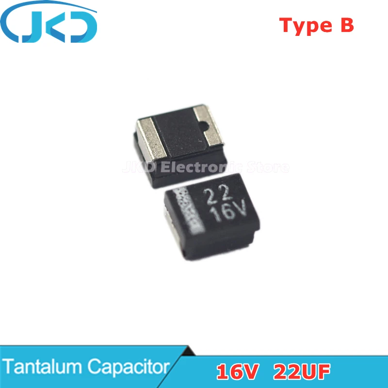 

10pcs 16V 22UF SMD Tantalum Capacitor Type B 3528 B3528 22UF16V 16V22UF 226 Original