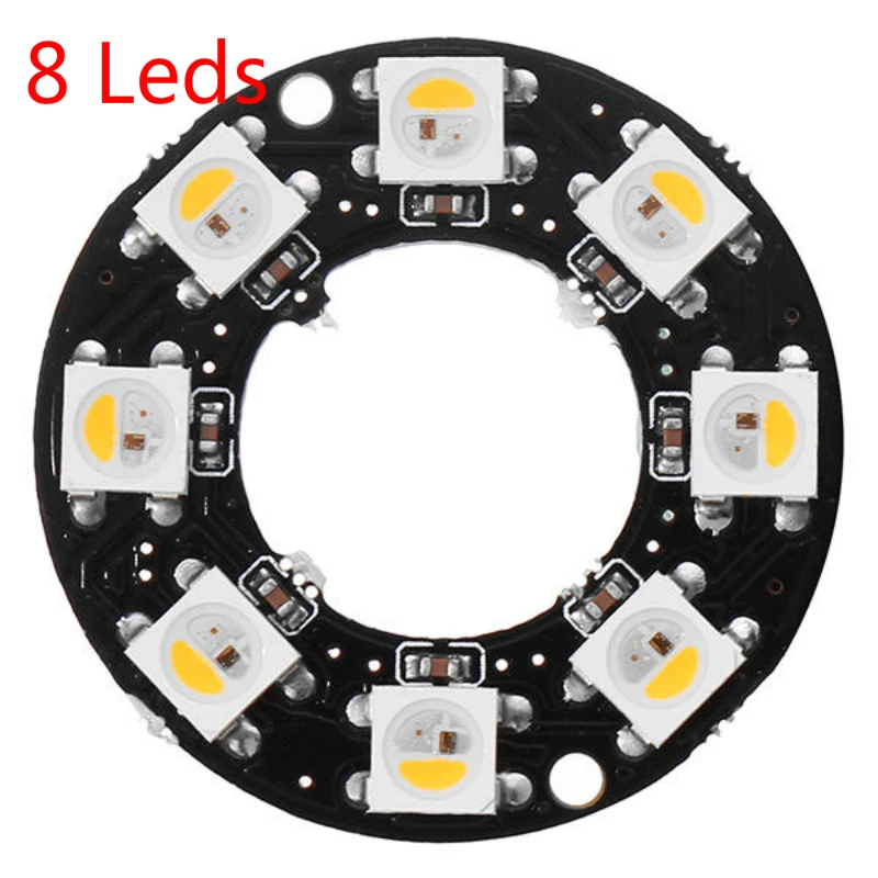 Круглая форма WS2812B SMD5050 RGBW RGBWW 4 в 1 светодиодный светильник чип-плата DC5V 1 шт. 8 шт. 12 шт. 16 шт. 24 шт. СВЕТОДИОДНЫЙ полноцветный модуль - Испускаемый цвет: Многоцветный