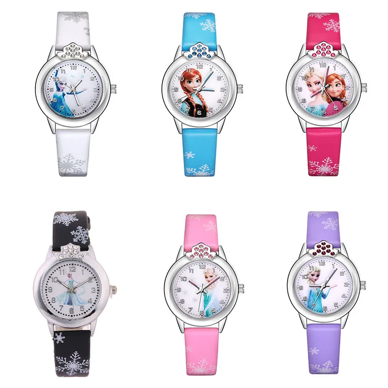 Reloj de silicona de Frozen para niños y niñas, pulsera de cuarzo, relojes de muñeca de Anna Aisha, películas de dibujos animados, reloj electrónico, regalos, Juguetes