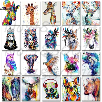

5D Diamond Mosaic Animal Icons Diamond Embroidery Diy Diamond Painting Cross Stitch Kit Animals Picture Of Rhinestones Handmade