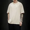 New Summer Men's T Shirt 2022 Fashion Basic T Shirt Mens Clothes Trend Slim Short Sleeve Casual Solid Cotton Mens Top Tees Shirt ► Photo 2/6