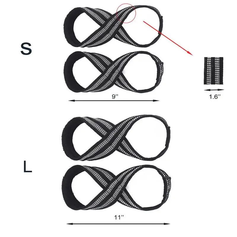 2 шт./компл. нейлон 8-слово формы резинки Тяжелая атлетика ремни