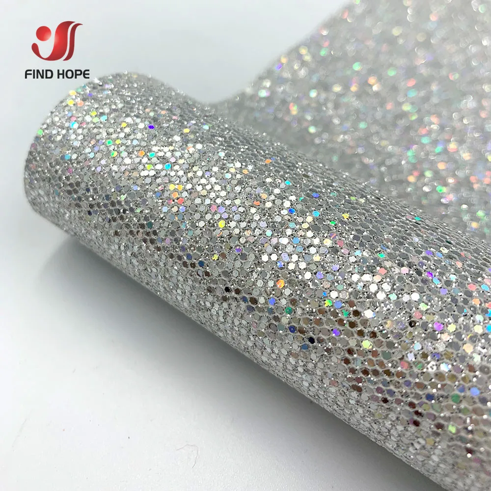 Self-Adhesive Diamond Glitter Faux Leather Vinyl – Decorative Craft & DIY Material (20x120cm)