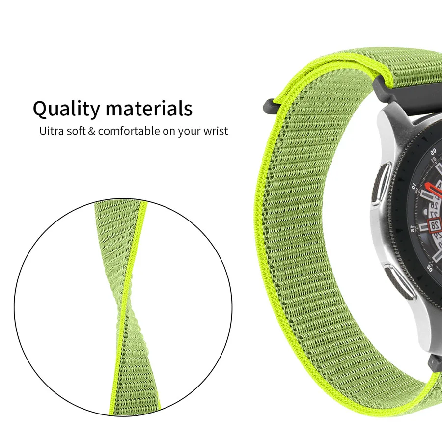 Yellow Для huawei Watch GT 46 мм GT 2 GT2 Honor Magic Watch 2 Pro/2 Classic 22 мм тканый нейлоновый ремешок для часов спортивный холщовый ремешок для часов - Цвет ремешка: Yellow