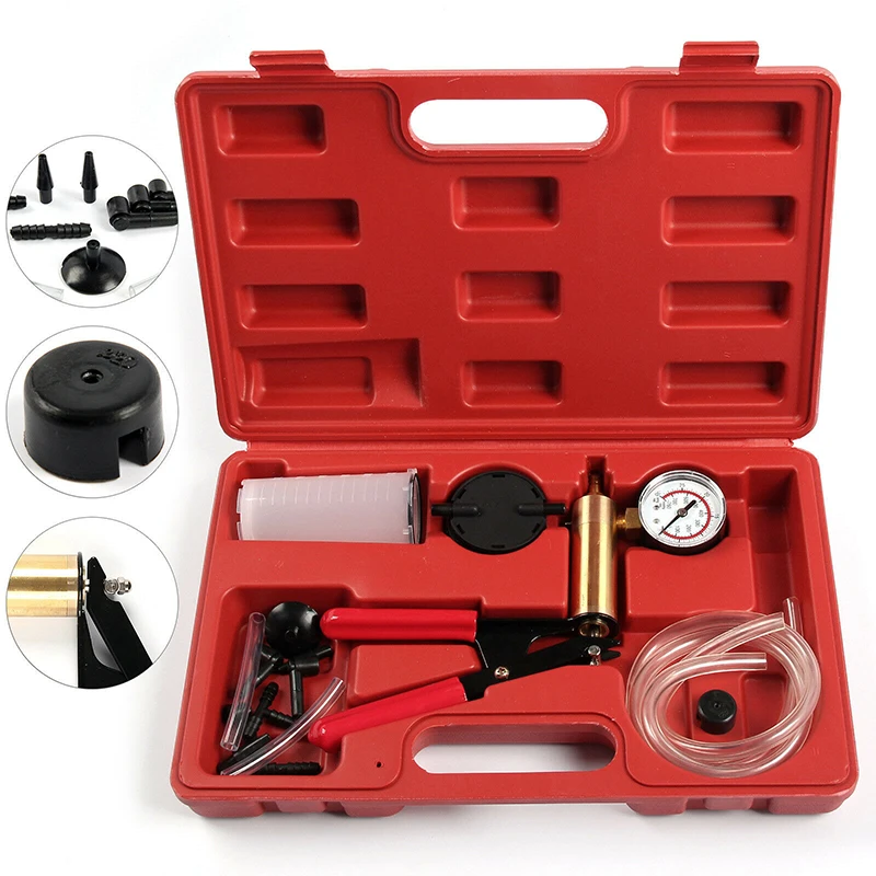 1set Universal Metal Plastic Hand Held Manual Vacuum Pump Brake Clutch