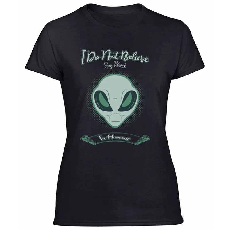Футболка с принтом tumblr alien i do not believe in humans stay, Мужская комическая футболка унисекс для мальчиков и девочек, футболка, топ