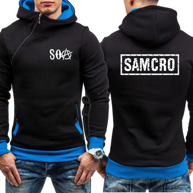 Мужские толстовки с капюшоном спортивная куртка на молнии для SOA Sons of anarchy, Детский Повседневный свитшот для мальчиков флисовое теплое худи в стиле хип-хоп - Цвет: as picture