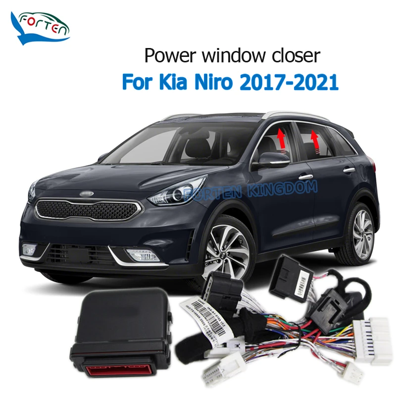 Forten Kingdom Car Intelligent Power Close Window Closer Kit Module For Kia Niro 2017-2021 / e-Niro 2020-2021 rain x wiper blades