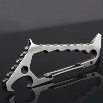 

Outdoor Keychain Shark EDC Break Window Multifunction Tungsten Steel Head Spanner Screwdriver Bottle Opener Gift Hang Buckle