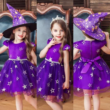 

kids dresses for girls dress princess girl sukienki vestido infantil robe cosplay costume Witch baby clothes party