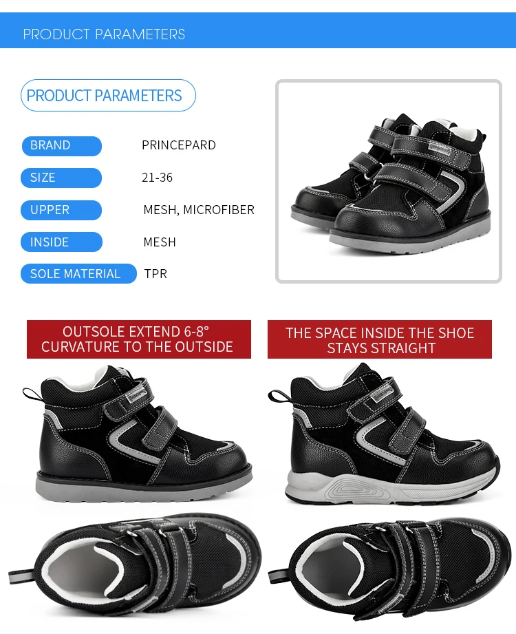 children's sandals near me Princepard Children Orthopedic Sneakers for Flatfeet Ankle Support Kids Sport Running Shoes with Insole Corrective Boys Girls best leather shoes