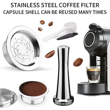 

Capsule For Reutilisable Inox 2 In 1 Usage Refillable Capsule Crema Espresso Reusable Refillable Coffee Filter