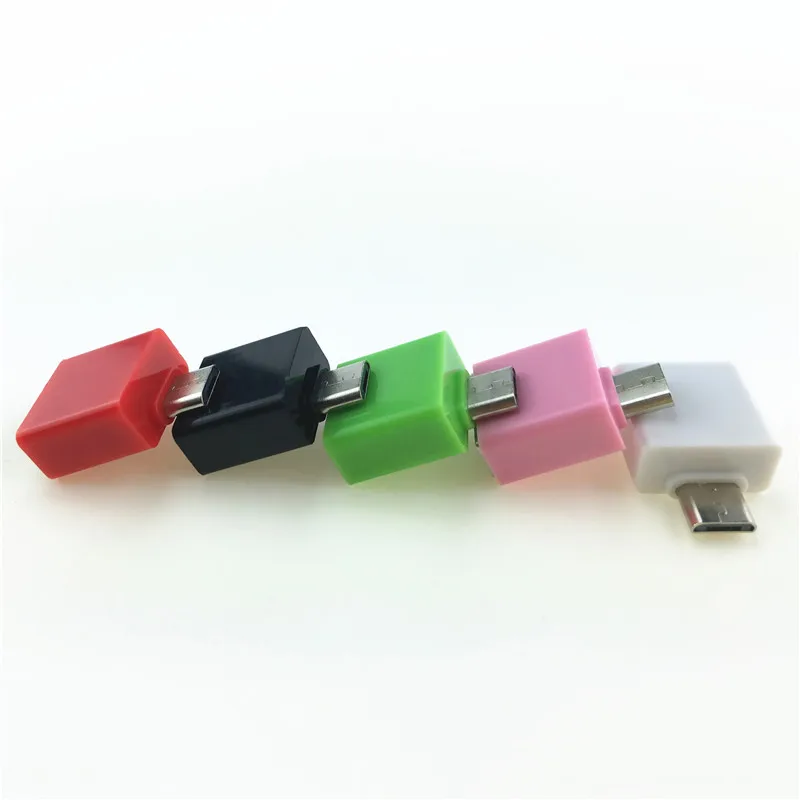 Квадратный Мини OTG кабель USB адаптер Micro штекер на 2 0 гнездо конвертер для планшета