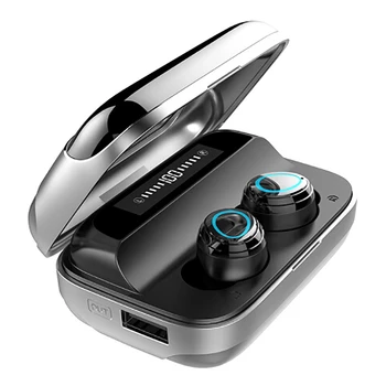 

I09 Bluetooth Headset, TWS Bluetooth 5.0 Binaural Contact with 2800MAh Charging Compartment Wireless Bluetooth Headset