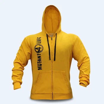 

New Winter Autumn Hoodies Sport Shirt Men Hat Zipper Running Jackets Fitness Gym Sports Clothing Sport Top Men's Sportswear 2019