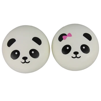 

Two Pack of Jumbo Squishy Panda Steame Cute PU Bread Panda Slow Rising Cream Scented Decompression Toys Decoration Stress
