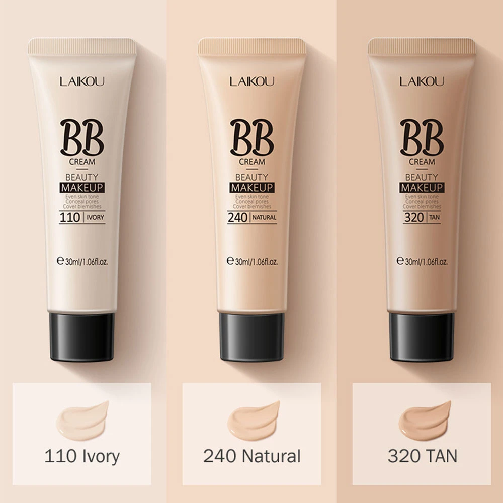 LAIKOU BB Cream Long Lasting Waterproof Even Skin Tone Conceal Pores