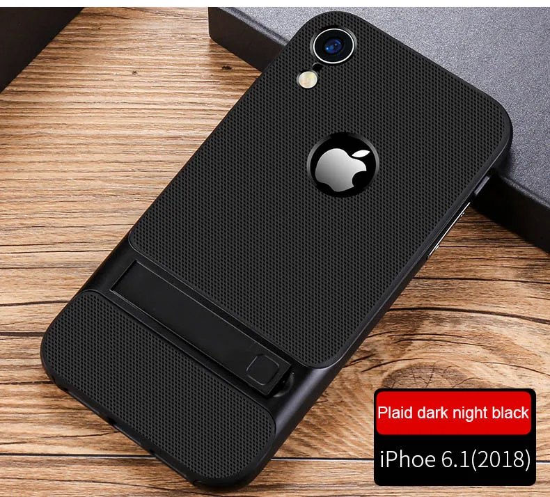 Модный противоударный бампер прозрачный силиконовый чехол для iPhone X XS XR XS Max 8 7 6 6S Plus Прозрачная защитная задняя крышка - Цвет: Черный