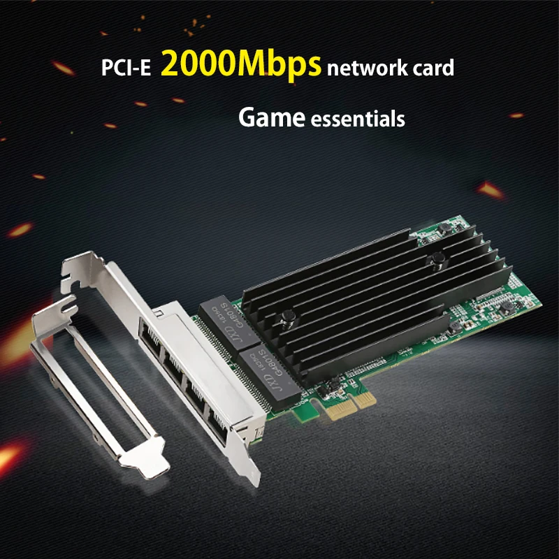 Гигабитная сетевая карта проводная Встроенная PCIE игровая 2000 Мбит/с Серверная 10/100