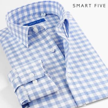 

Flannel Shirt Male Grid Pure Cotton 2020 Pack Youth Grinding Wool Shirt Male Long Sleeve Small Fresh Fang Collar Inch Shirt