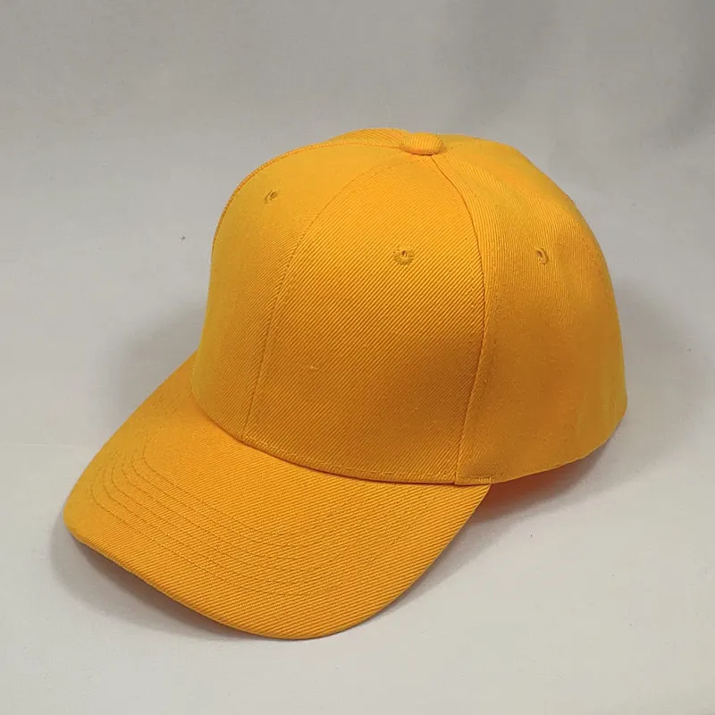 yellow Для мужчин Для женщин 6 Панель плотная Бейсбол Кепки регулируемый Solid Twill Шапки оранжевого цвета — красный, синий, черный коричневый, серый - Цвет: yellow