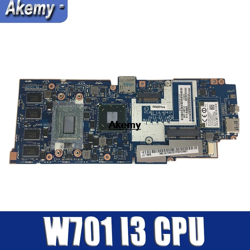

Four sourare For Acer lconia tab W701 Laptop motherboard I3-3227U CPU V1JB1 LA-A041P NBL1A11001 Mainboard test good