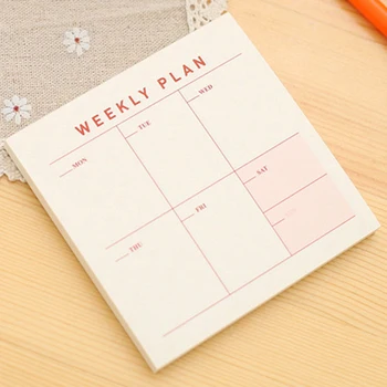 

Message Note Stationary Office Month Schedule Scratchpad Check List Pad Weekly Plan Memo