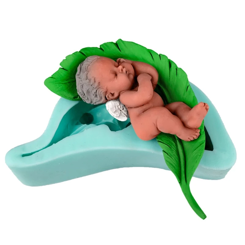 Силиконовые формы для малышей в форме ангела куклы Листьев помадки силиконовый