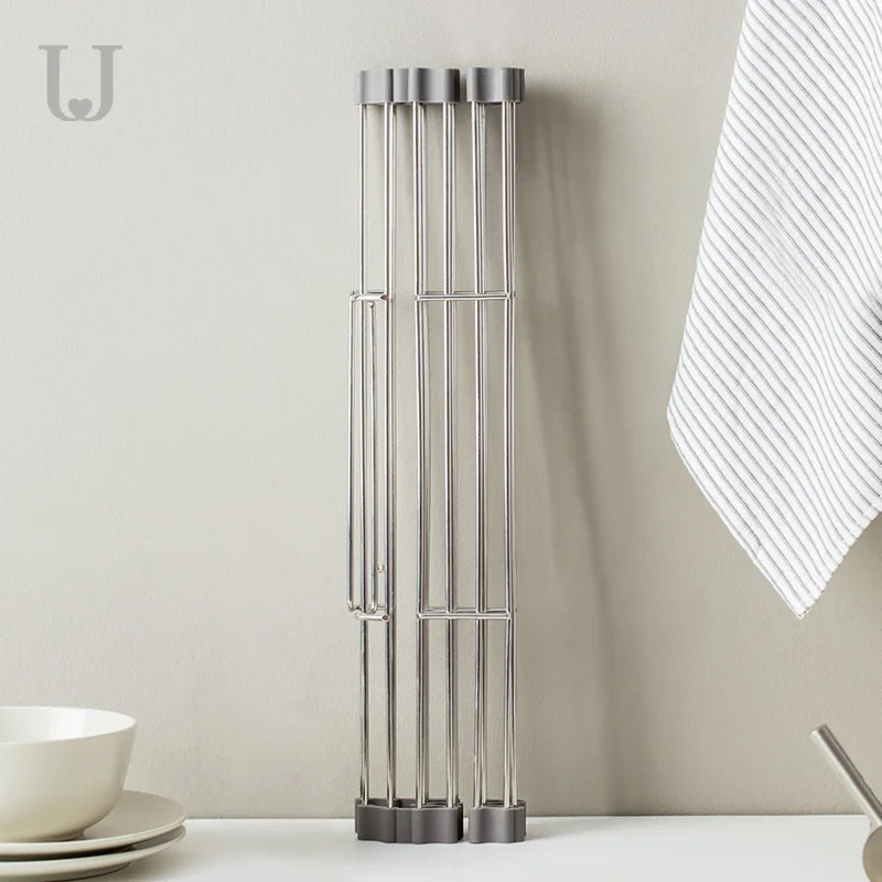 

Xiaomi Jordan&Judy Folding Water Filter Rack Dish Folding Kitchen Sink Tableware Kitchen Storage Rack 304 Stainless Steel