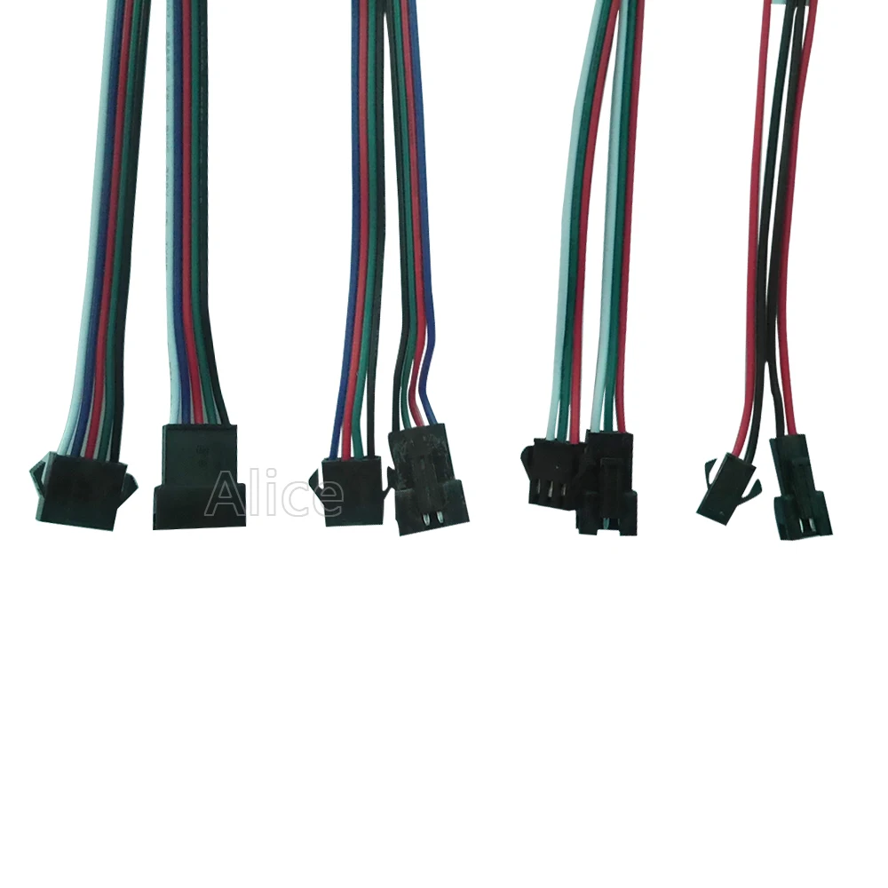 

2pin 3pin 4pin 5pin JST LED Connectors,10pairs Male And Female Connector for 3528 5050 WS2811 WS2812 LED Strip light