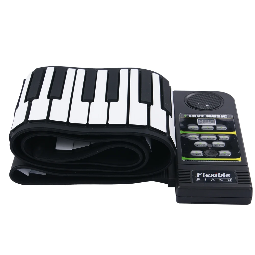 

88 Key Electronic Piano Keyboard Silicon Flexible Roll Up Piano with Loud Speaker